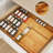 Bamboo Spice Drawer Organizer - Expandable 4-Tier Rack for Cabinet, Kitchen Seasoning Storage Insert, Fits 3" Deep Drawer, Jars Not Included-1075179098