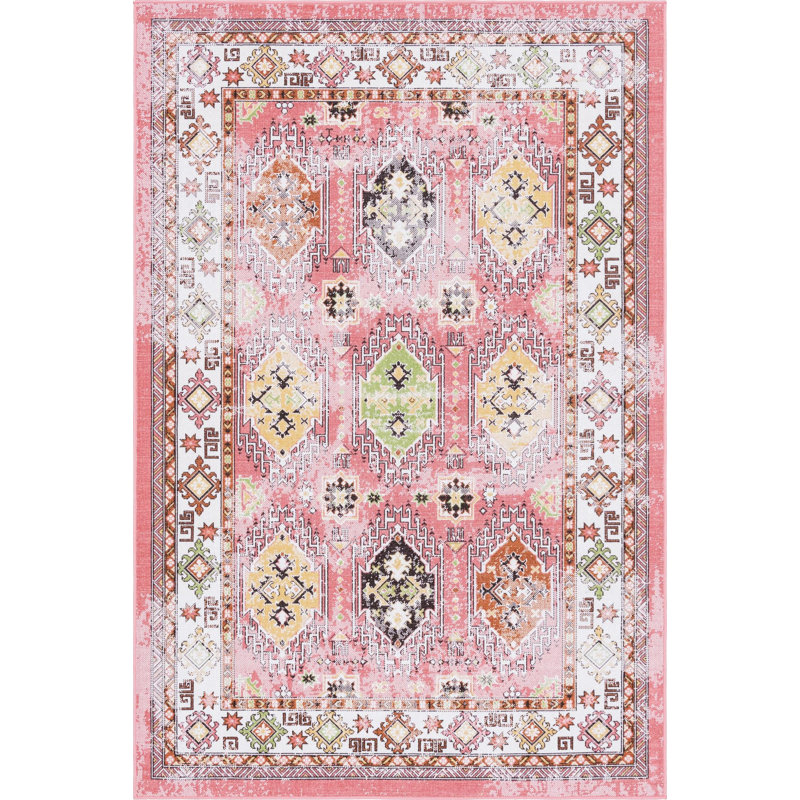 Devers Geometric Indoor Rug, Rectangle 5'3" x 8'