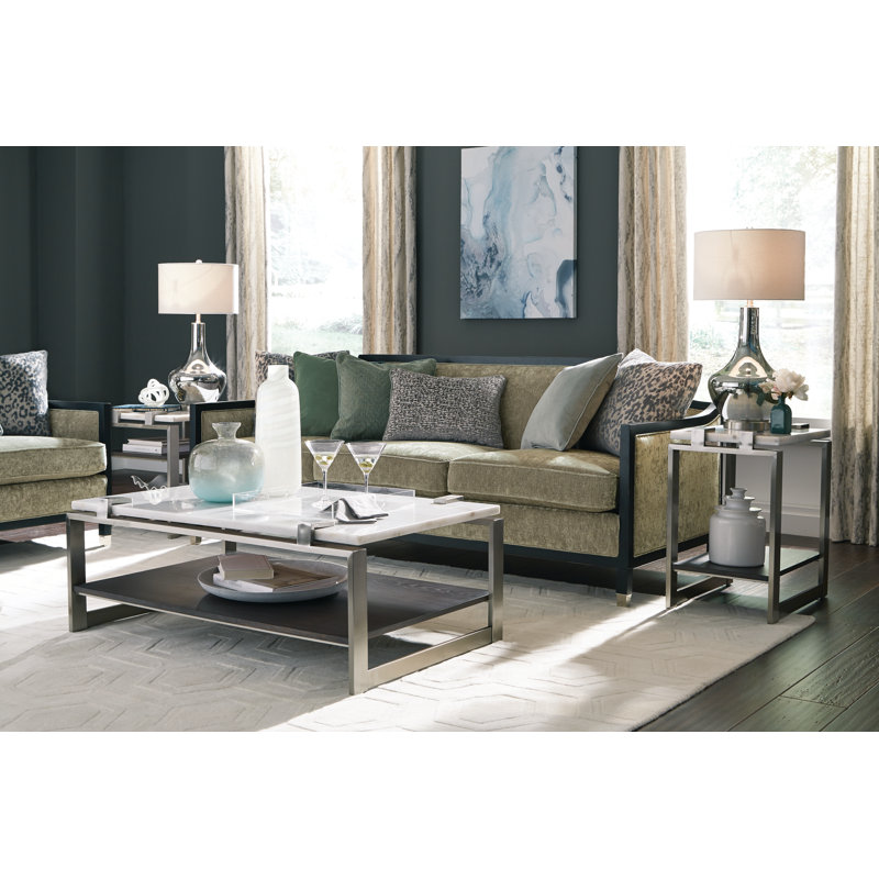 Baroda Rectangular Cocktail Table With End Table, 2 Pieces: Coffee Table, End Table