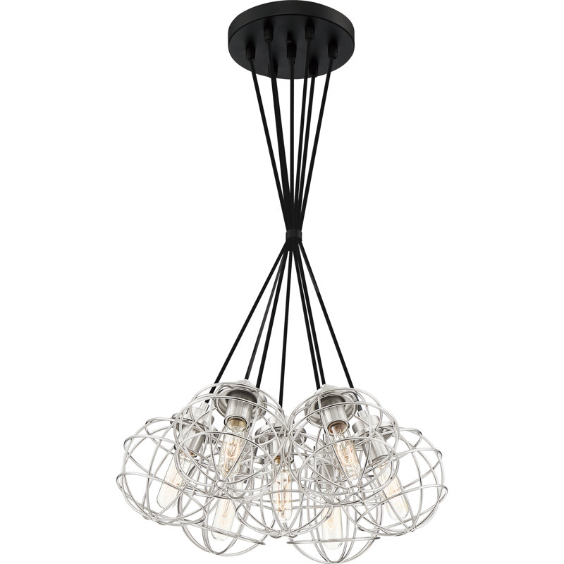 Luminaire suspendu sphère 7 lumières Cleland
