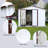 Metal Garden Sheds 8Ftx10ft Outdoor Storage Sheds White+Coffee-121497859-121497860