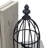 Metal Birdcage Bookends with Wood Base