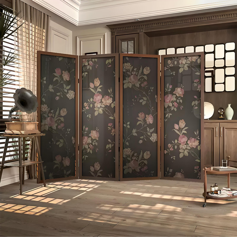 Paravent Vintage Floral, H 78,74 po x l 70,87 po x P 1,57 po