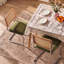 Chaise d'appoint en porte-à-faux avec dossier en rotin de canne et structure en acier-324923622