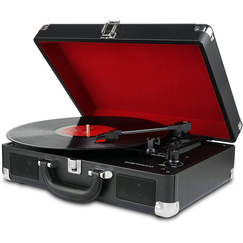 Tourne-disque décoratif à 3 vitesses DIGITNOW - noir