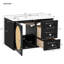 Meuble-lavabo de salle de bain avec design, lavabo inclus, compartiments à extension complète, meuble-lavabo moderne à fermeture en douceur 30 po, lavabo en céramique, tiroirs, charnières silencieuses, base stable