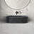 Dark Grey Natural Marble Oval Vessel Sink, 23.6" Above-Counter Bathroom Basin Bowl | Gift Idea