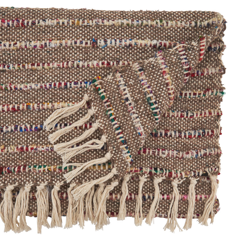 Multicolored Cord Design 100% Cotton Table Runner 16" W X 72" L