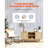 Peel and Stick Wallpaper 17.7x472.4 in White Wood Textured Waterproof