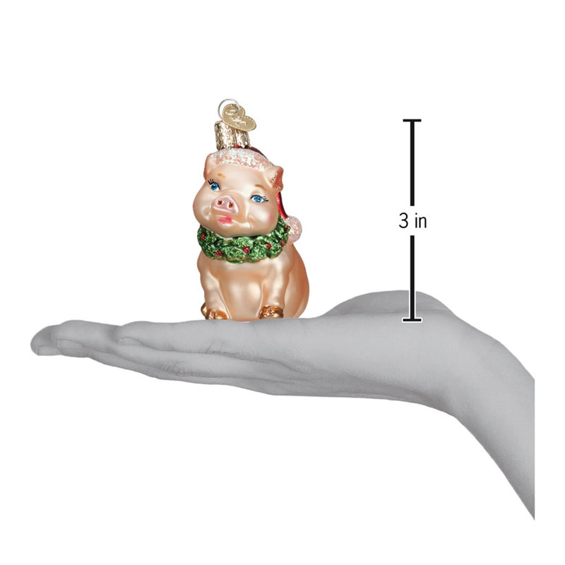 Ornement figurine suspendue pour cochon d’holly