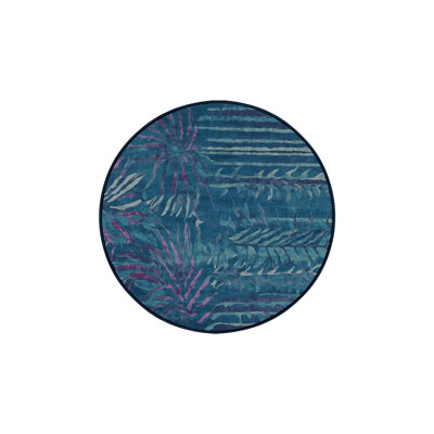 Machine Washable Blue Area Rug