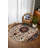 Madeline Collection Digital Print Cotton-Polyester Brown Colorful Moroccan Rug-1053515709