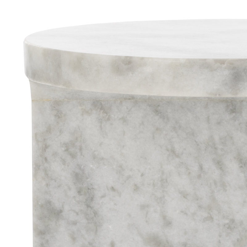 Hatteras Marble End Table, Dark Gray