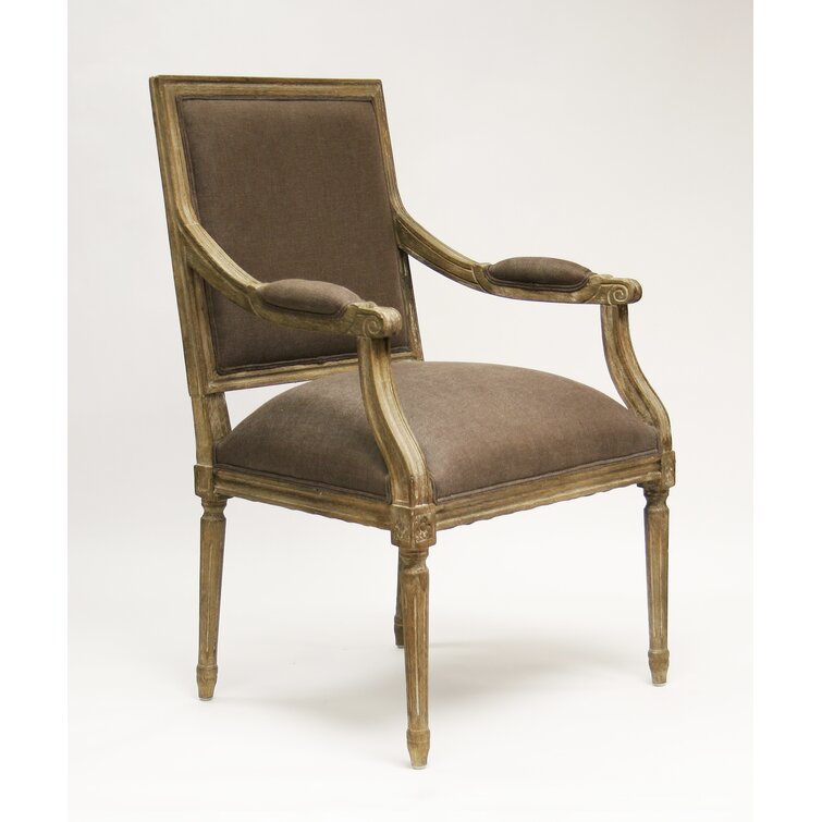 Zentique Louis Club Chair - Natural Oak & Linen