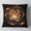 Coussin à imprimé floral scintillant brun et jaune fractal-29458160-29458156