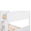 Lit superposé double au-dessus d'un lit gigogne simple en blanc - conçu pour durer, solution d'espace pour les maisons