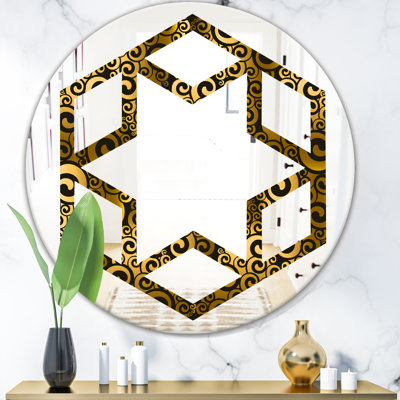 Miroir mural hexagonale 1 étoile avec cadre i