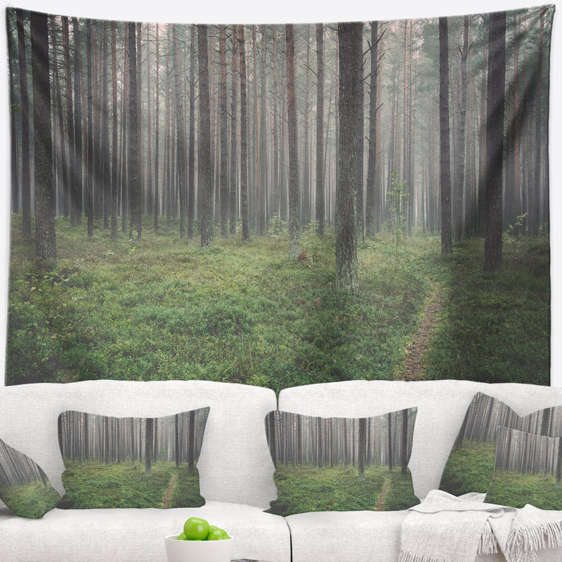 Tapisserie «Foggy Dense Forest», H 50 po x l 60 po