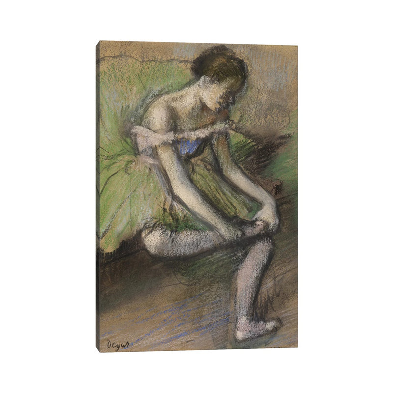 La Jupe Verte, c.1896 by Edgar Degas - 1 Piece Wrapped Canvas Painting, 66.04 cm H x 45.72 cm W x 1.91 cm D