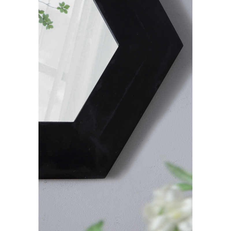 Miroir Hexagon, Noir