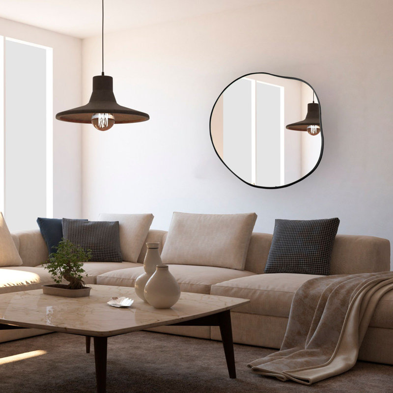 Round Irregular Accent Mirror
