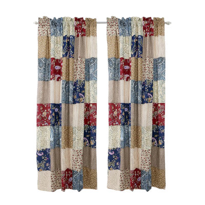 Rideaux 100% coton avec patchwork