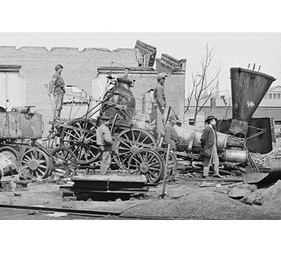 " Civil War Train Wreck "