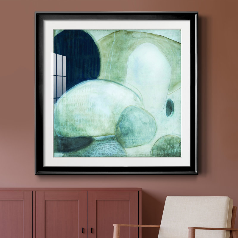 Aucune pierre non retournée - peinture encadrée, Noir, H 26,5 po x l 26,5 po x P 1,5 po
