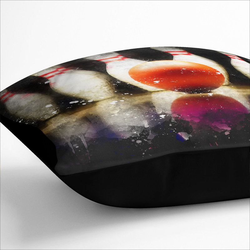 Square Cushion, Black, 55cm H x 55cm W x 20cm D
