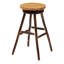 Tabouret de bar rond Hickory Fireside Lodge - siège en bois - naturel - l 18 x P 18-30946824