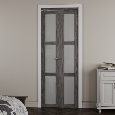 Porte pliante en bois manufacturé 3-Lite