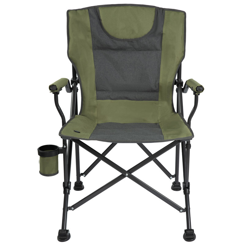 Chaise de camping pliante Kron, Vert / gris