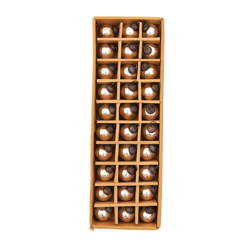 Ensemble de 30 boules en verre mercurisé, Argent argent