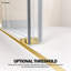 Porte de douche coulissante double sans cadre Catalyst 44'-49' L x 84' H, fini or brossé, verre clair 3/8".-124617938-132934619