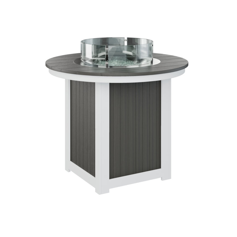 Foyer de table rond pour enfants de 44 po Berlin Gardens, Gris côtier, H 36,5 po x l 44 po x P 44 po