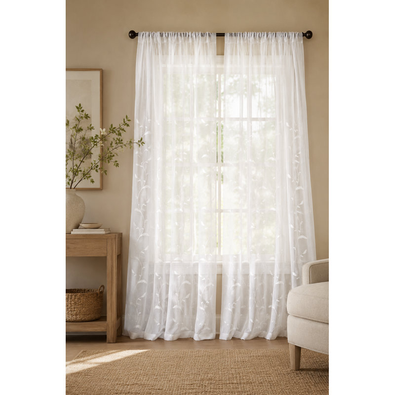 Puma Sheer Curtain Single Panel, 54" W x 120" L