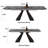 63'' to 94.5” Extendable Dining Table For 8-10 with Sintered Stone Tabletop and Metal Base-92375911