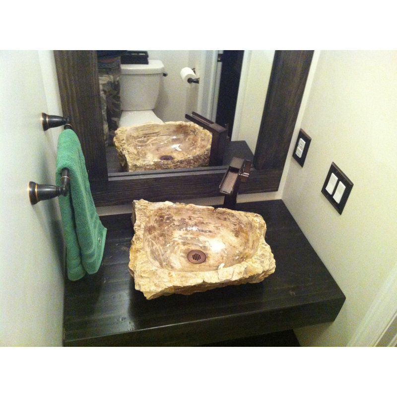Natural Petrified Wood Stone Vessel Bathroom Sink