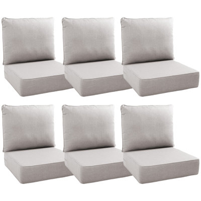 Ensemble de coussins et coussins de patio Allo 24 po x 22 po x 6 po Allo - intérieur / extérieur à siège profond résistant à l'eau et à la décoloration