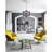 Normi 5 - Light Steel Dimmable Drum Chandelier
