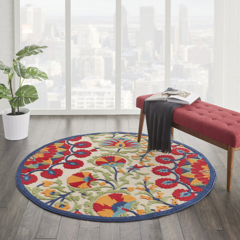 DH-ALH20 Paisley Indoor Rug, Round 4'