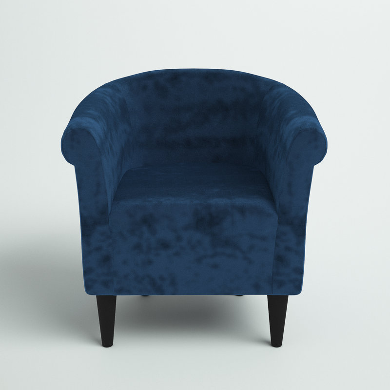 Liam Upholstered Barrel Chair, Elizabeth Royal Microsuede