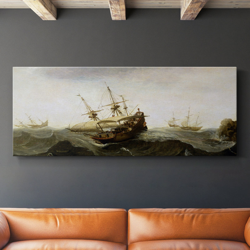 Paysage, série CCX-III, toile tendue avec châssis, prête à être accrochée, H 16 po x l 40 po