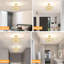 Plafonnier en cristal, plafonnier semi-encastré moderne, lustre de luminaire doré pour cuisine, chambre à coucher, salle à manger, couloir, 3 lumières, 12,2 po