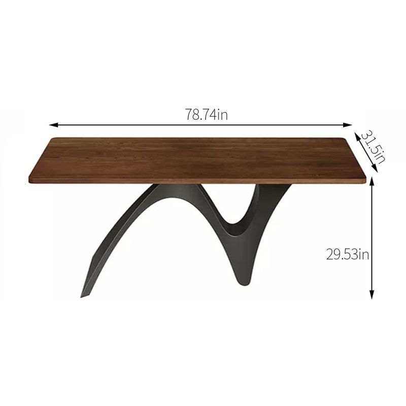 Table de salle à manger rectangulaire 31,5 po Rongstad, H 29,53 po x L 78,74 po x l 31,5 po