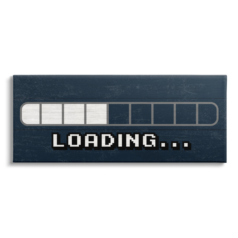 «Pixel Text» par Lil 'Rue - Art graphique, Toile tendue, H 10 po x l 24 po x P 1,5 po