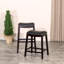 Tabouret de bar charmant et durable avec siège en cuir de qualité supérieure pour divers espaces-2036365367-2036365365