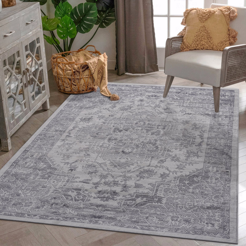 6' X 9' Oriental Style Style Area Rug, Rectangle 6'7" x 7'9"