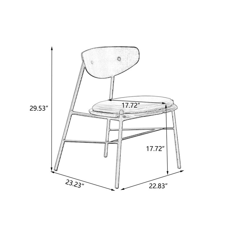 Chaise d'appoint noire à dossier solide (ensemble de 2), Vert, Noir