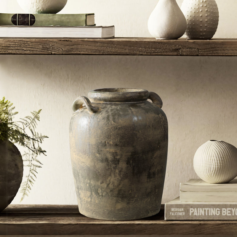 14.76'' Handmade Terracotta Table Vase